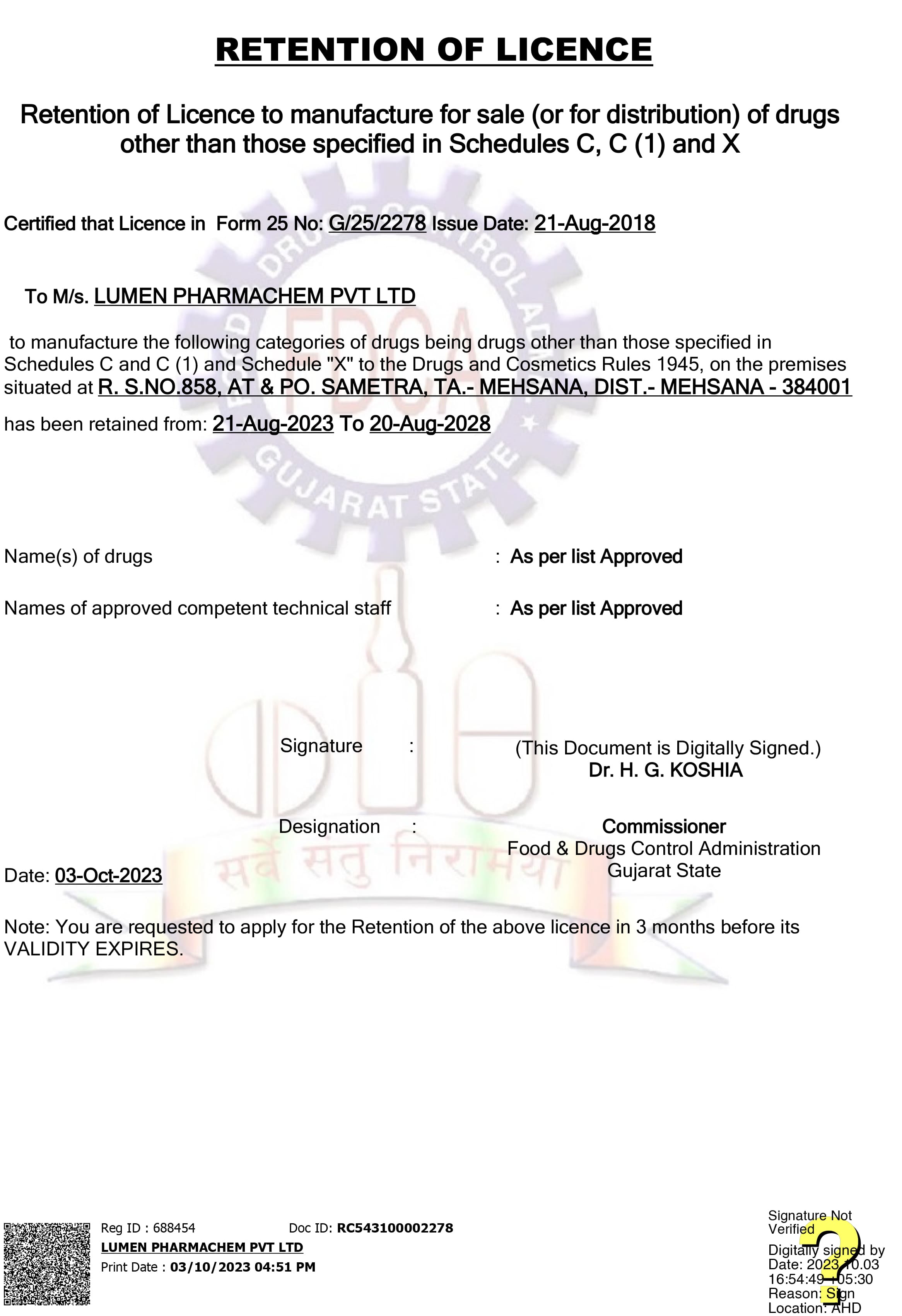 Manufacturing-Licence